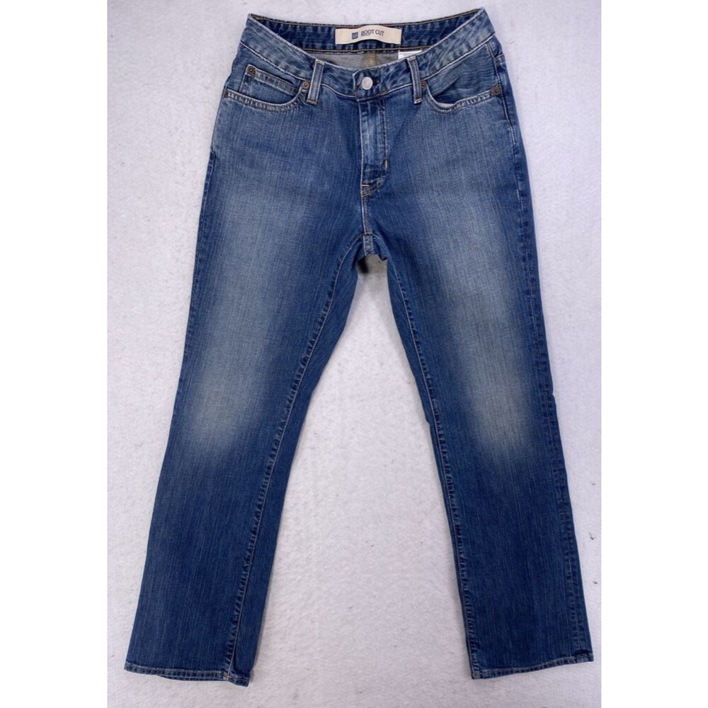 VTG Gap Bootcut Stretch Jeans Womens 6 Regular Made in USA Blue Denim 28x31 Y2K